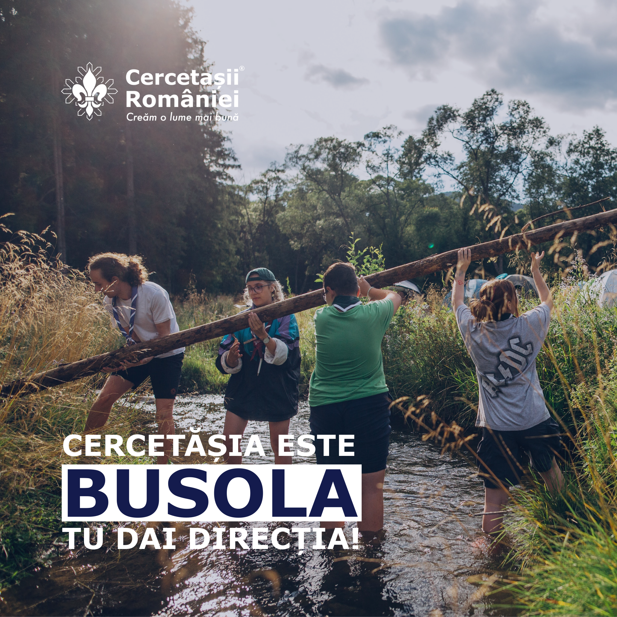 cercetasia este busola imagine campanie